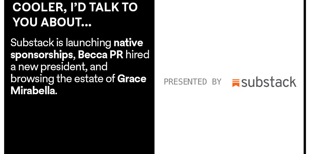 Hamish McKenzie says Substack is starting to test native sponsorships with some writers but won't take a cut for now (Emily Sundberg/Feed Me)