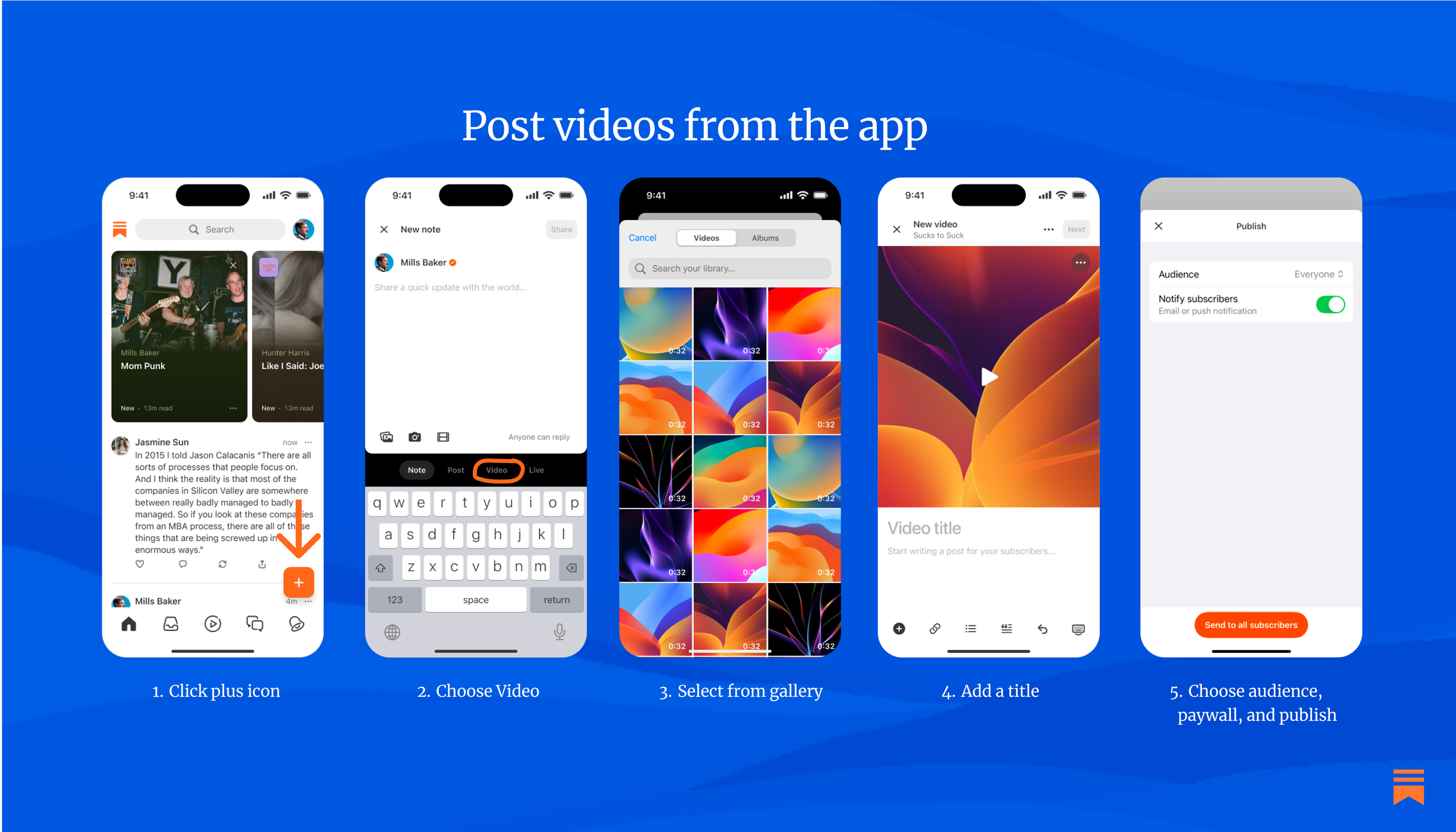 Publish video posts directly in the Substack app