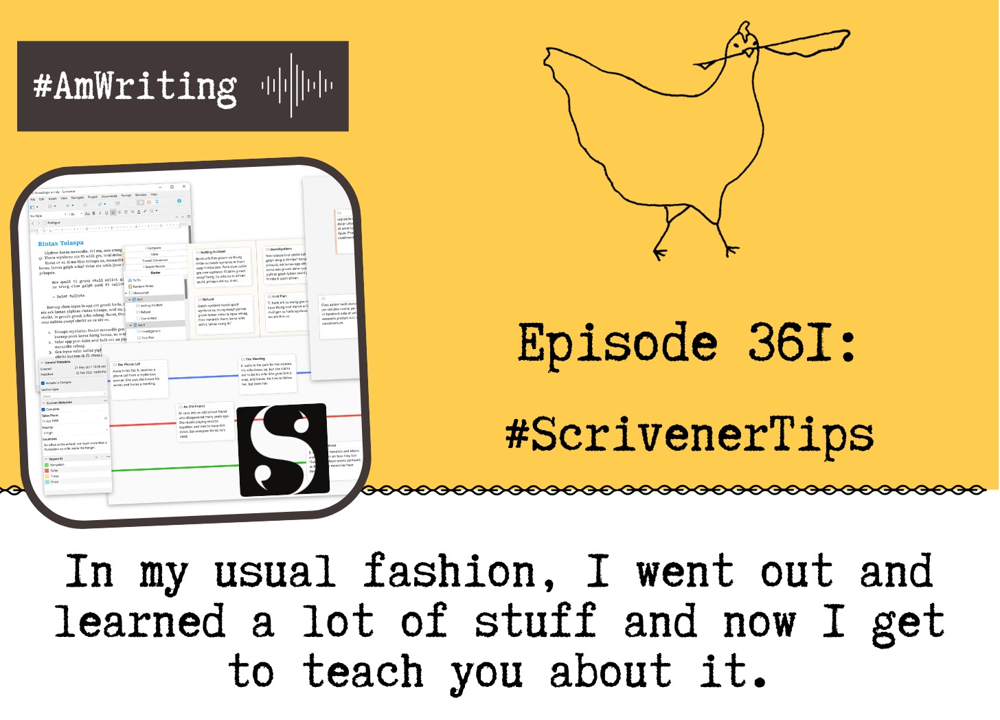 Scrivener Tips: It's only taken Jess 361 episodes to deliver on her promise