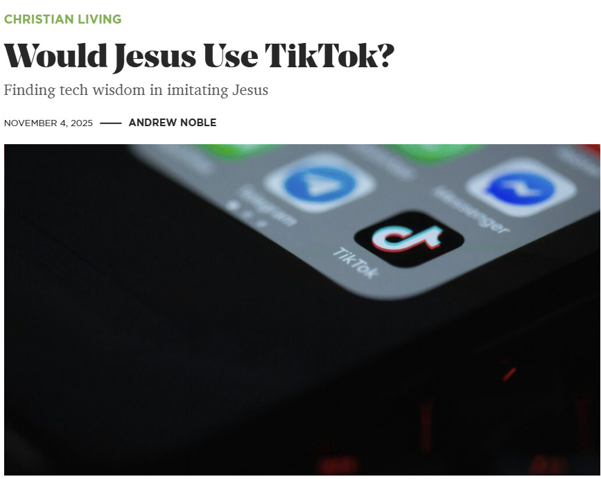 Audio: Would Jesus Use TikTok? (TGCC) Audio: Would Jesus Use TikTok? (TGCC)