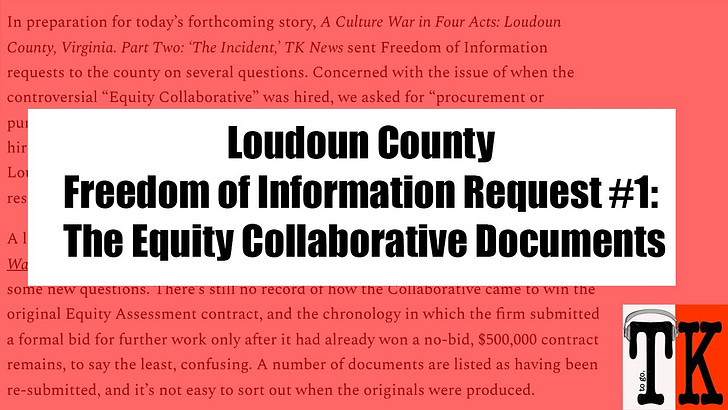 Listen to This Article: Loudoun County Freedom of Information Request #1: The Equity Collaborative Documents