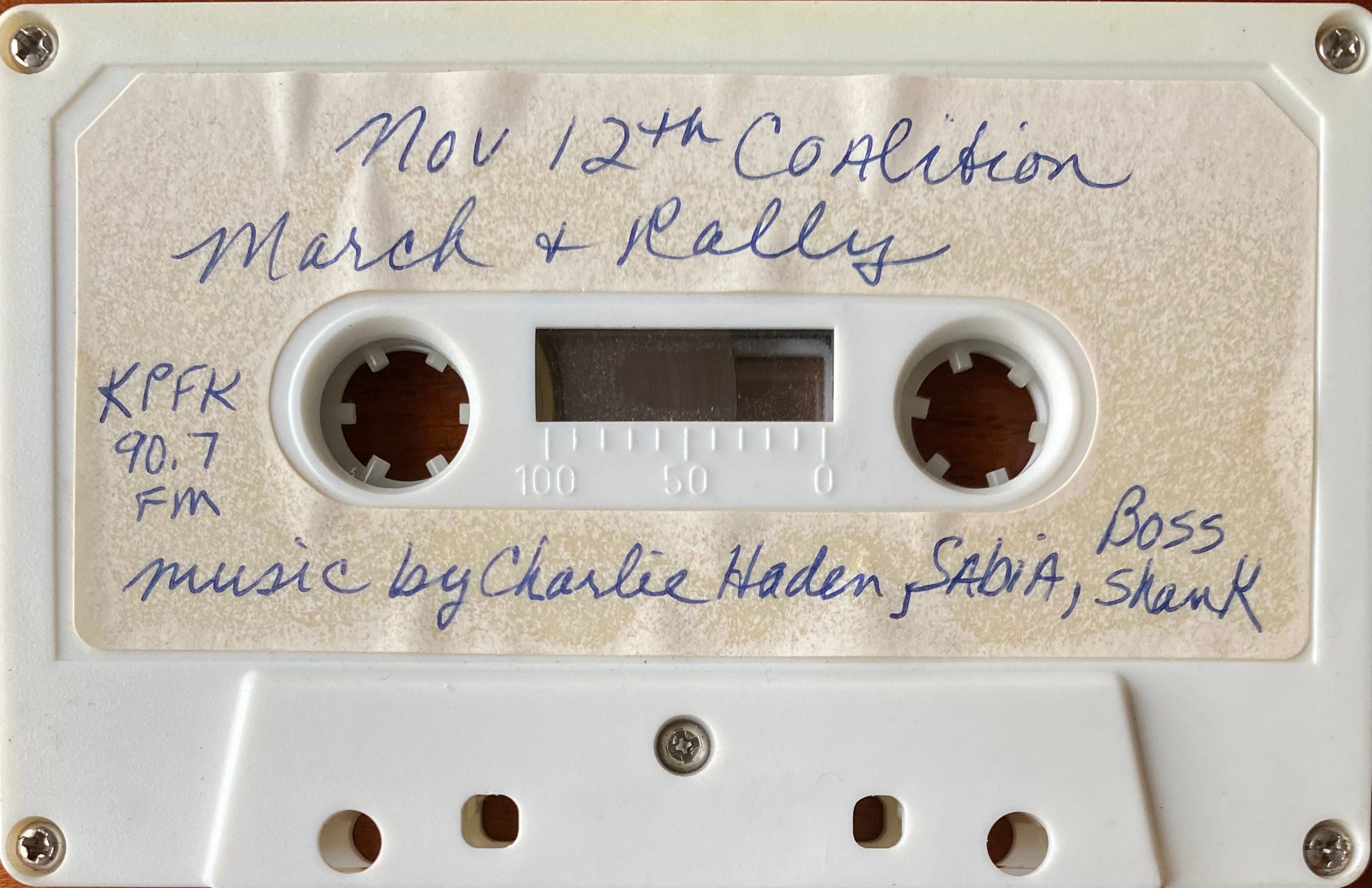 Nov. 12th Coalition March & Rally Cassette Side One episode artwork