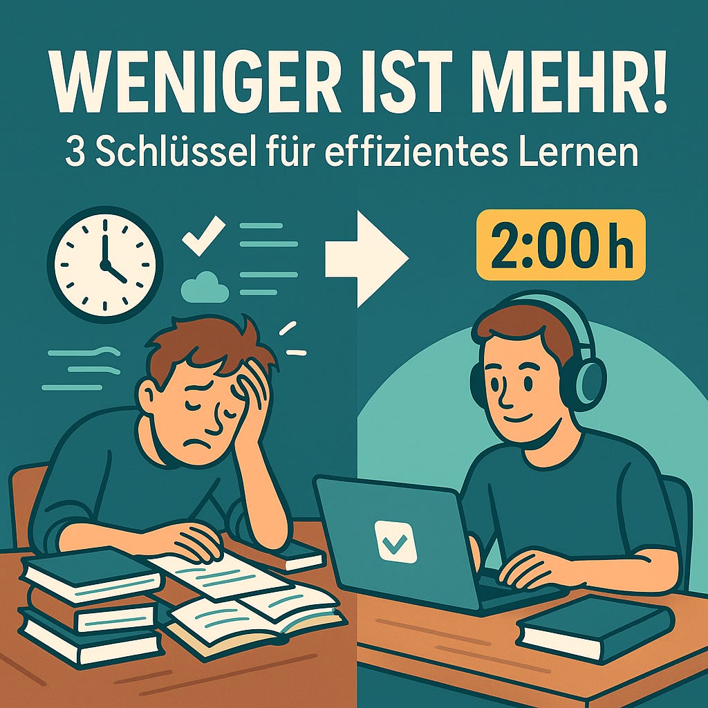 Warum WENIGER oft MEHR ist // 3 Schlüssel für effizienteres Lernen #122