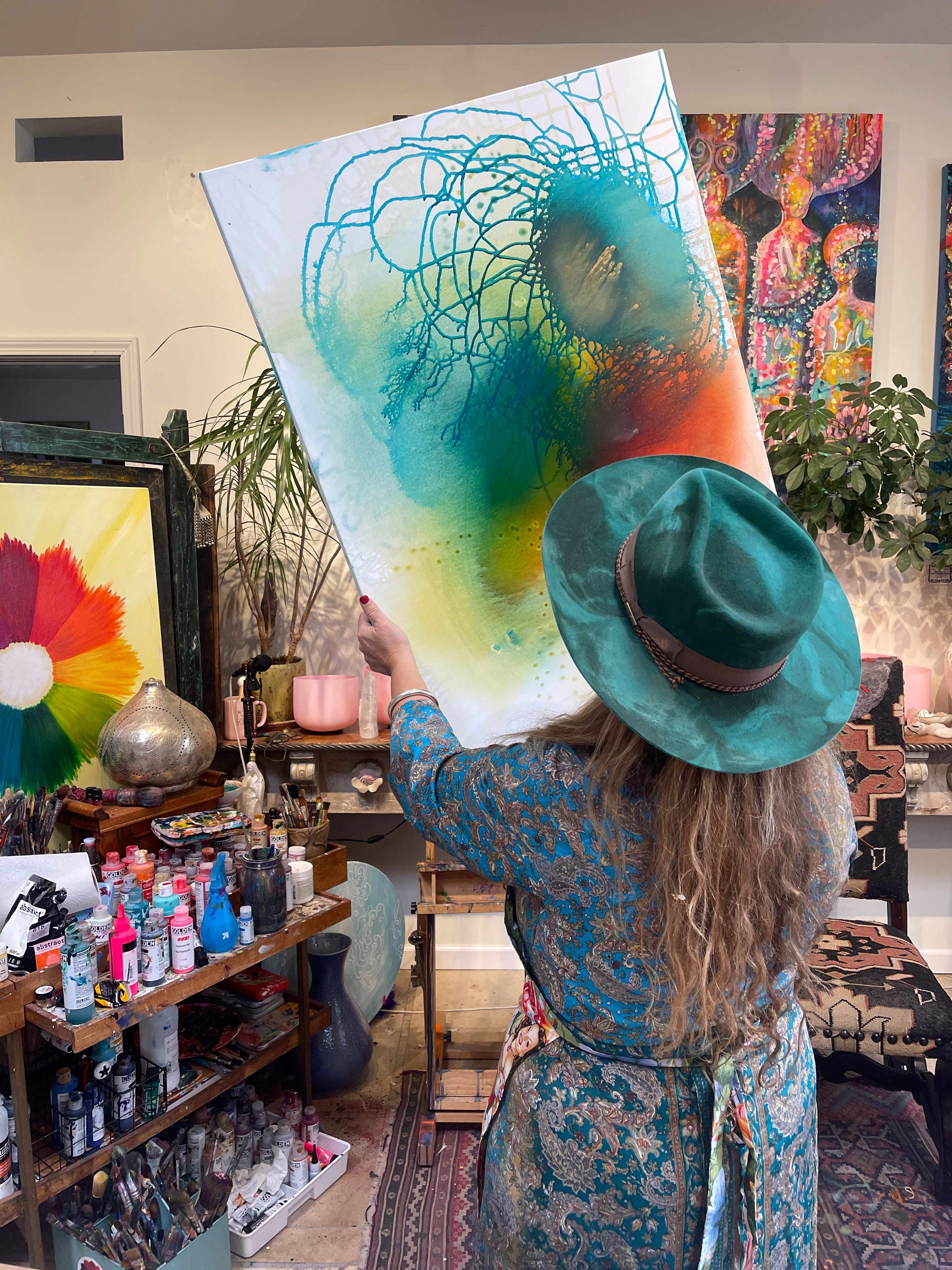 Colors pouring from the wound