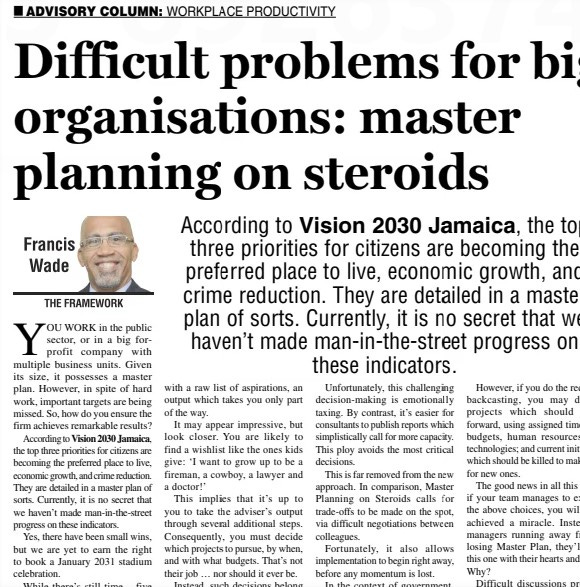 Master Planning for Complex Organizations: A New Approach to Achieve Exceptional Outcomes Master Planning for Complex Organizations: A New Approach to Achieve Exceptional Outcomes