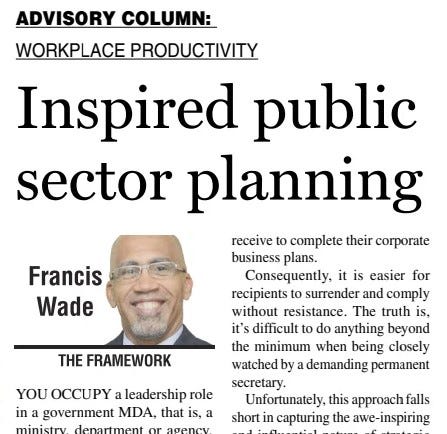 Being Inspired in Public Sector Planning Being Inspired in Public Sector Planning