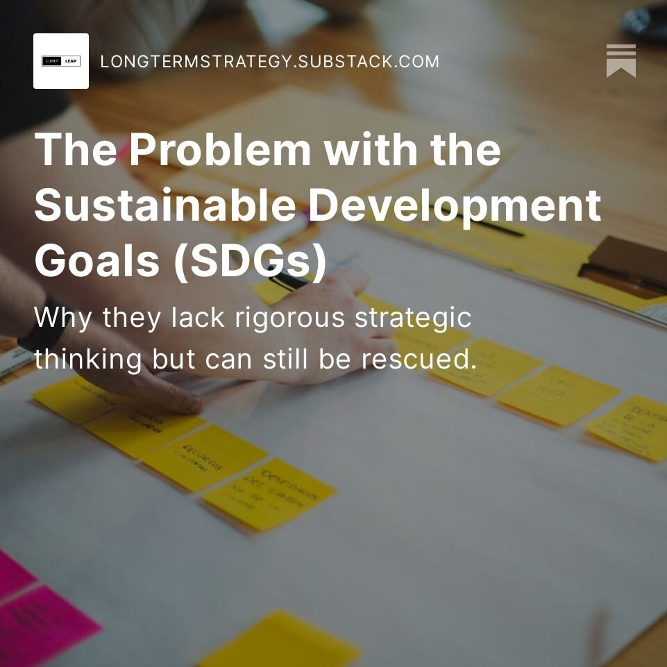 Why the Sustainable Development Goals (SDGs) Aren’t Working