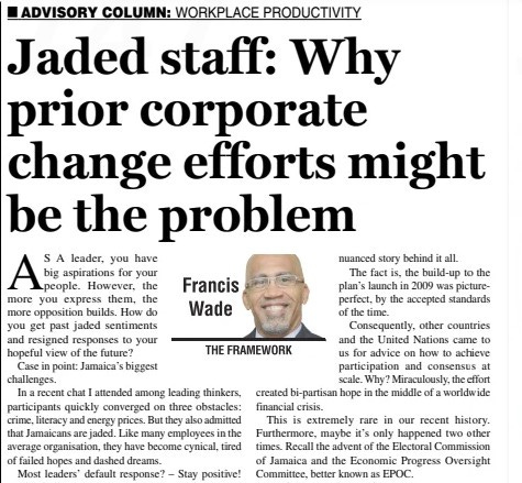 Jaded Staff: Why Past Corporate Change Projects Could Be the Issue
