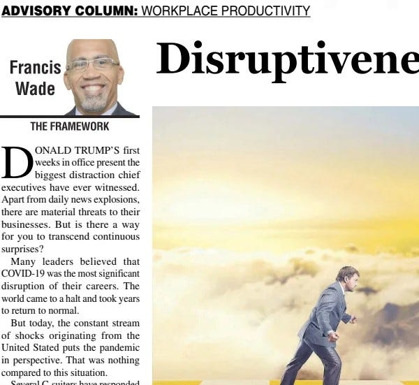 Trumpian Disruptions | Use Turbulence While Others Lose Their Minds