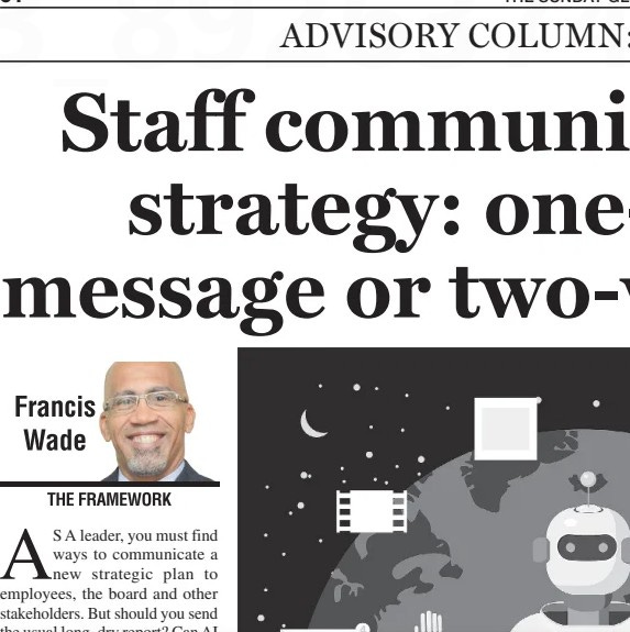Strategy Communication to Staff: One-Way Message or Two-Way AI?
