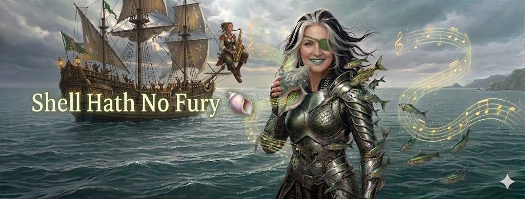 SHELL HATH NO FURY🐚 Taking Back the Mic! Entertaining songs & stories reclaiming the female voice from passivity to active power. (Trailer) episode artwork