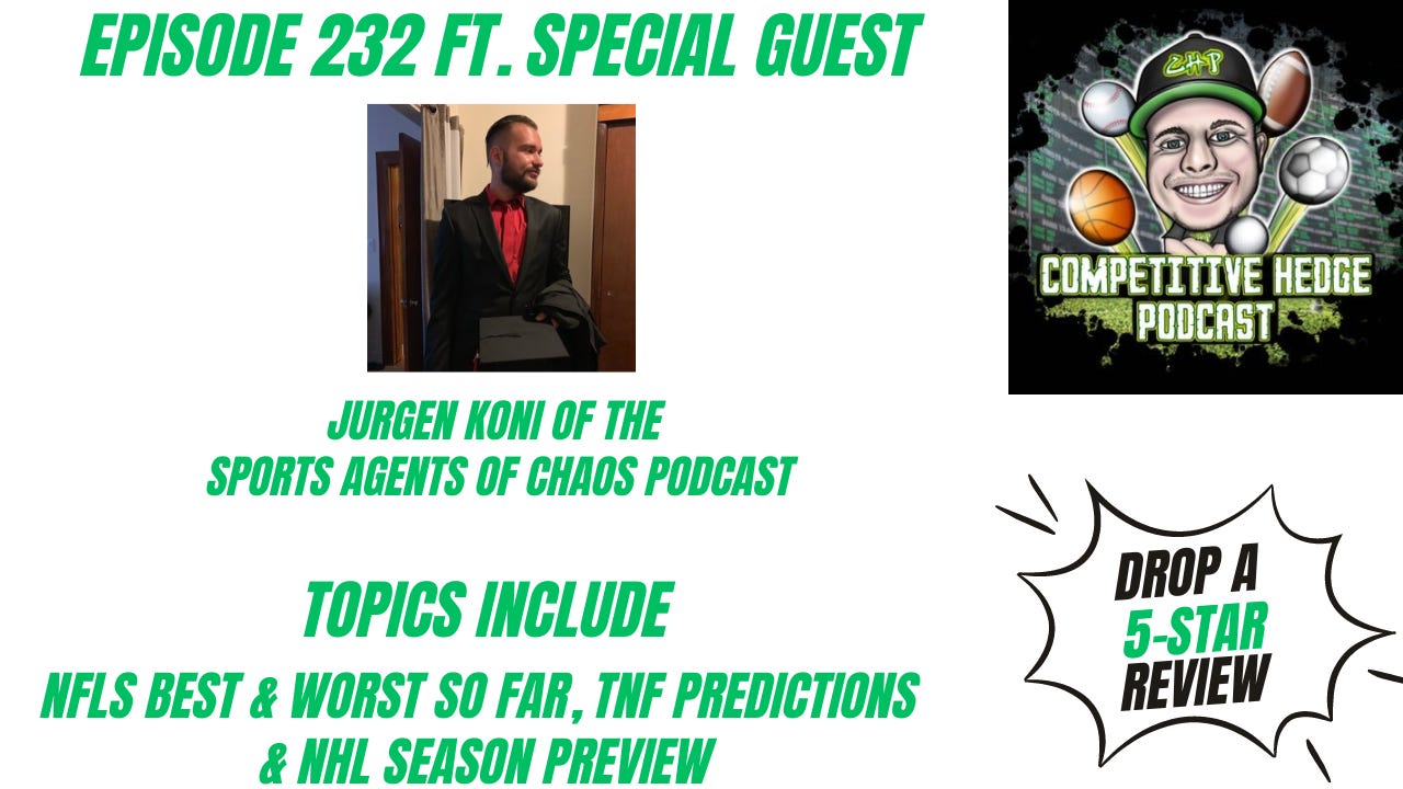 Episode 232 - NFL Report + NHL Season Preview Ft. Jurgen Koni episode artwork