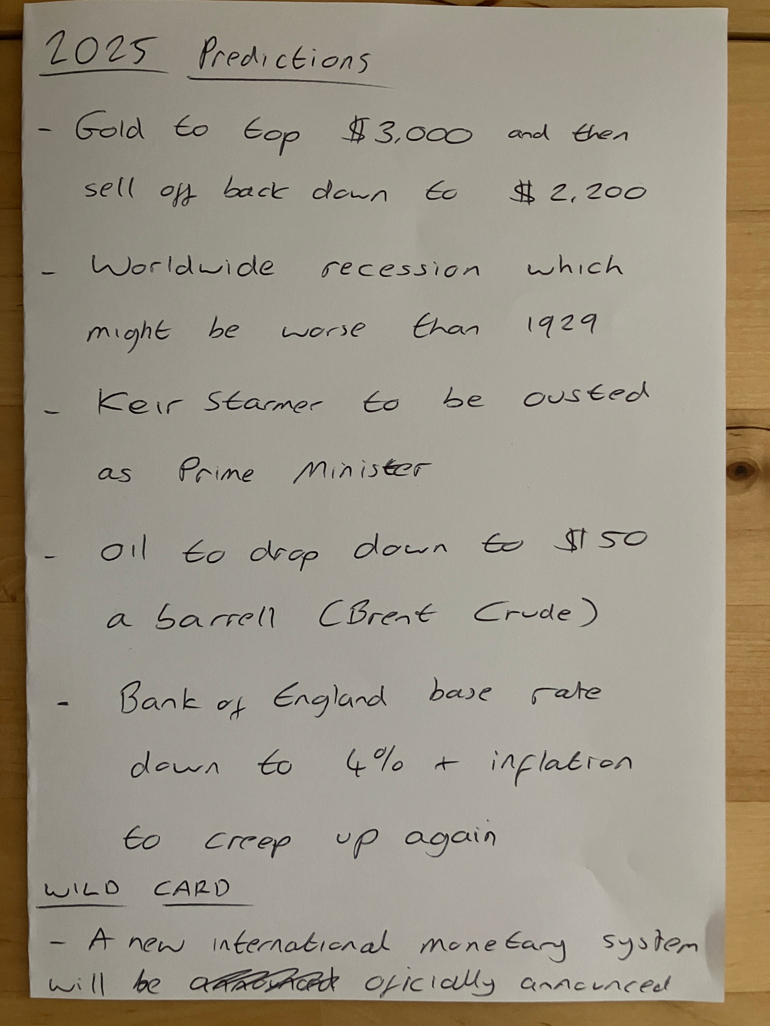 2025 predictions REVIEW