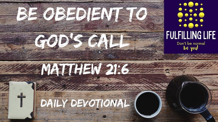 Be Obedient - Matthew 21:6 episode artwork