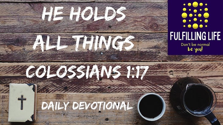 When You Feel Like You're the Only Thing Holding It Together - Colossians 1:17 episode artwork