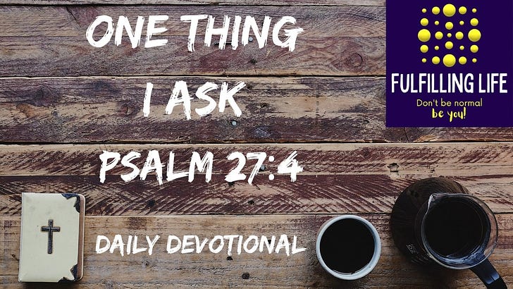 When You Need to Recover the One Thing - Psalm 27:4 episode artwork