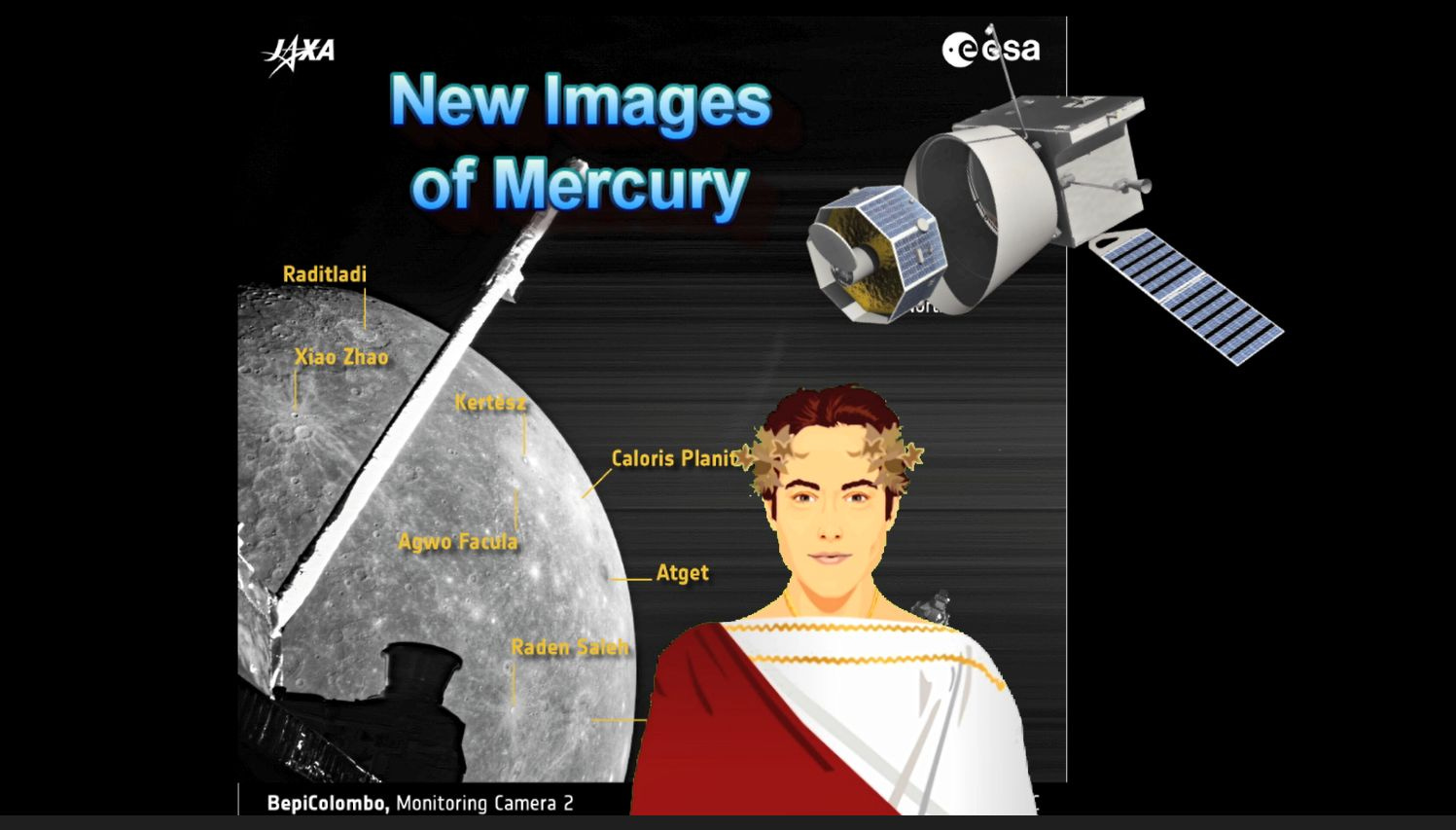 New Pictures of Mercury from Bepi-Colombo - Presented by Mercury!