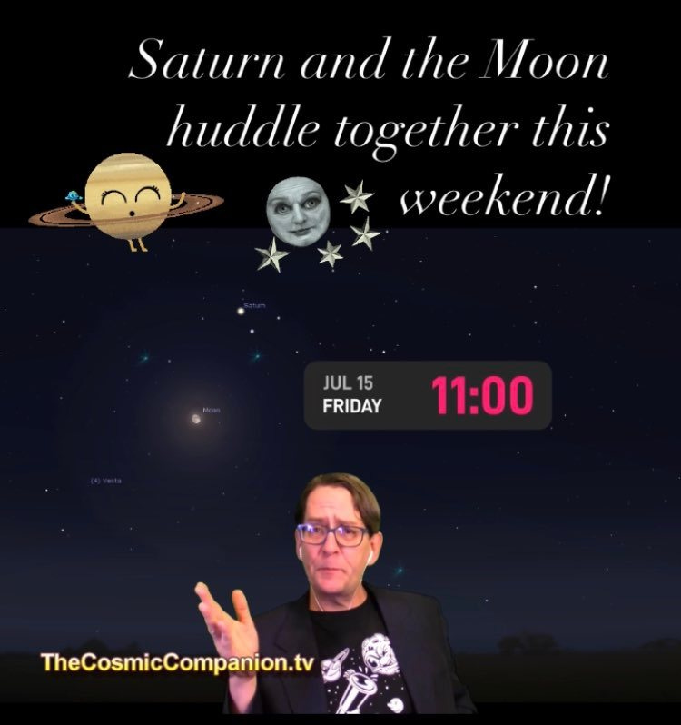 Saturn and the Moon Huddle Together this Weekend! The Cosmic Companion 13 July 2022