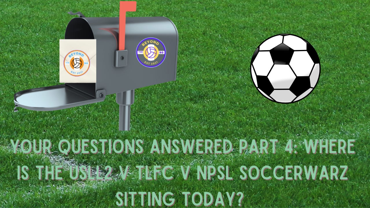 Soccerwarz update: USL L2 v TLFC v NPSL v UPSL v NISA Nation  episode artwork