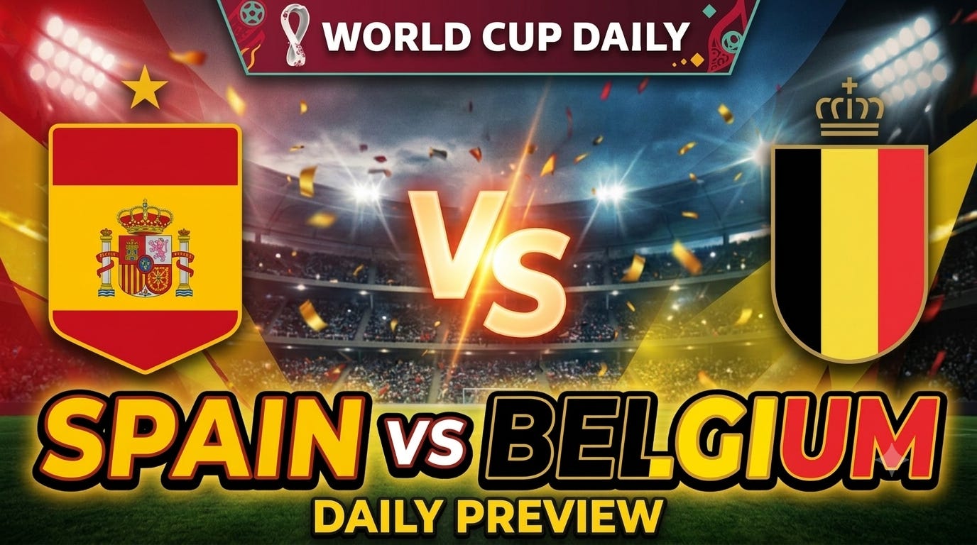 World Cup Daily: Spain vs Belgium Preview  episode artwork