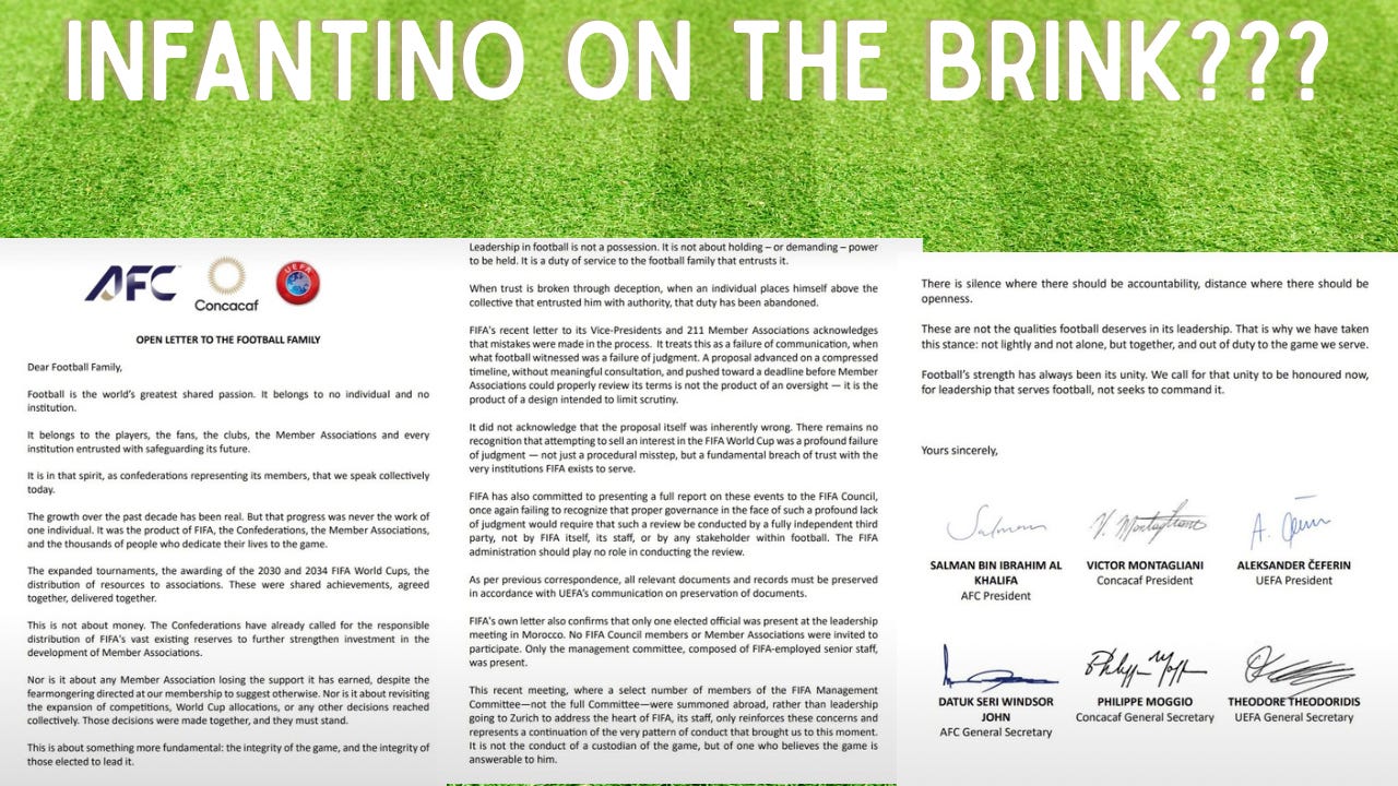 How FIFA’s bad communication last week has put Infantino on the brink  episode artwork