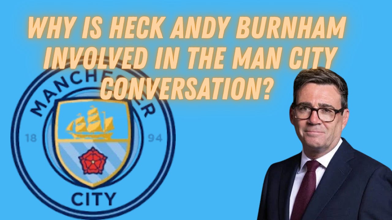 Why is Andy Burnham getting involved in a football matter? Why is Andy Burnham getting involved in a football matter?