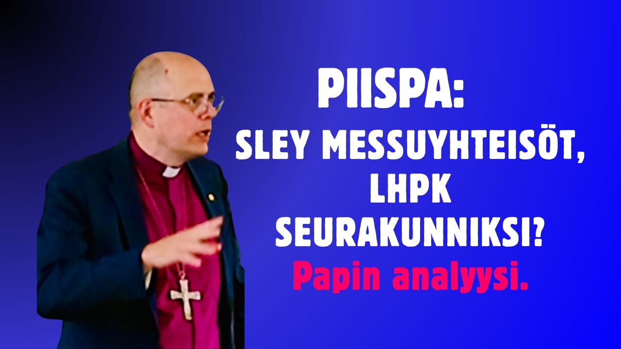 Piispa Juhana Pohjola LHPK puhui SLEYn seminaarissa 27.6. 2025. Analyysi ja kommentointi. Piispa Juhana Pohjola LHPK puhui SLEYn seminaarissa 27.6. 2025. Analyysi ja kommentointi.