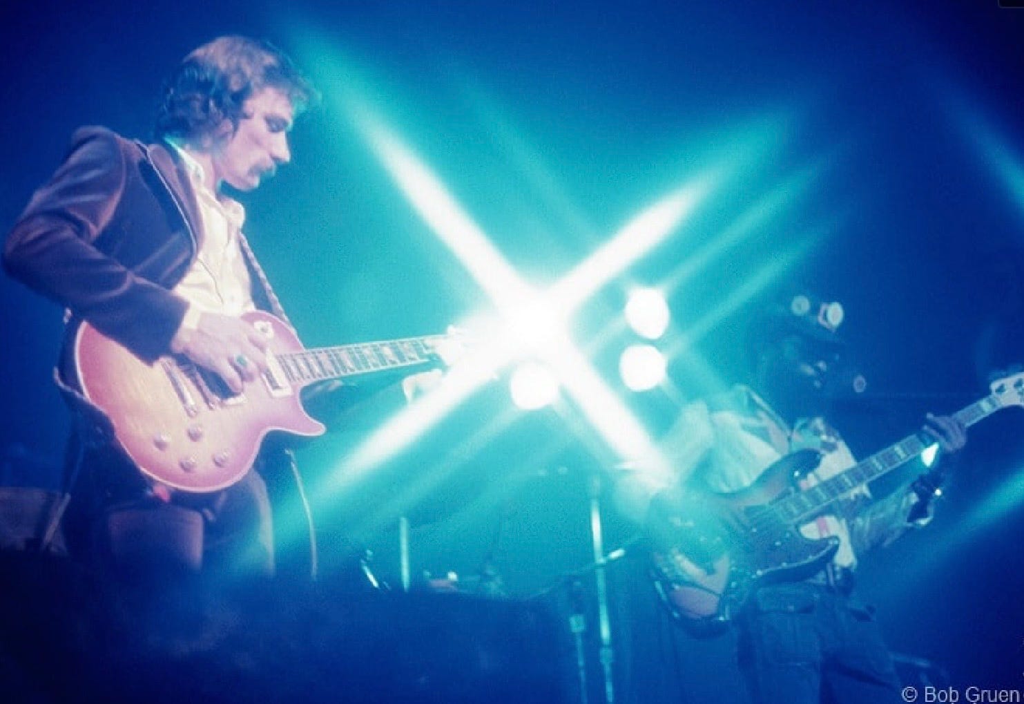 A real strong spiritual thing, six cats on that stage produce a sound—the Allman sound