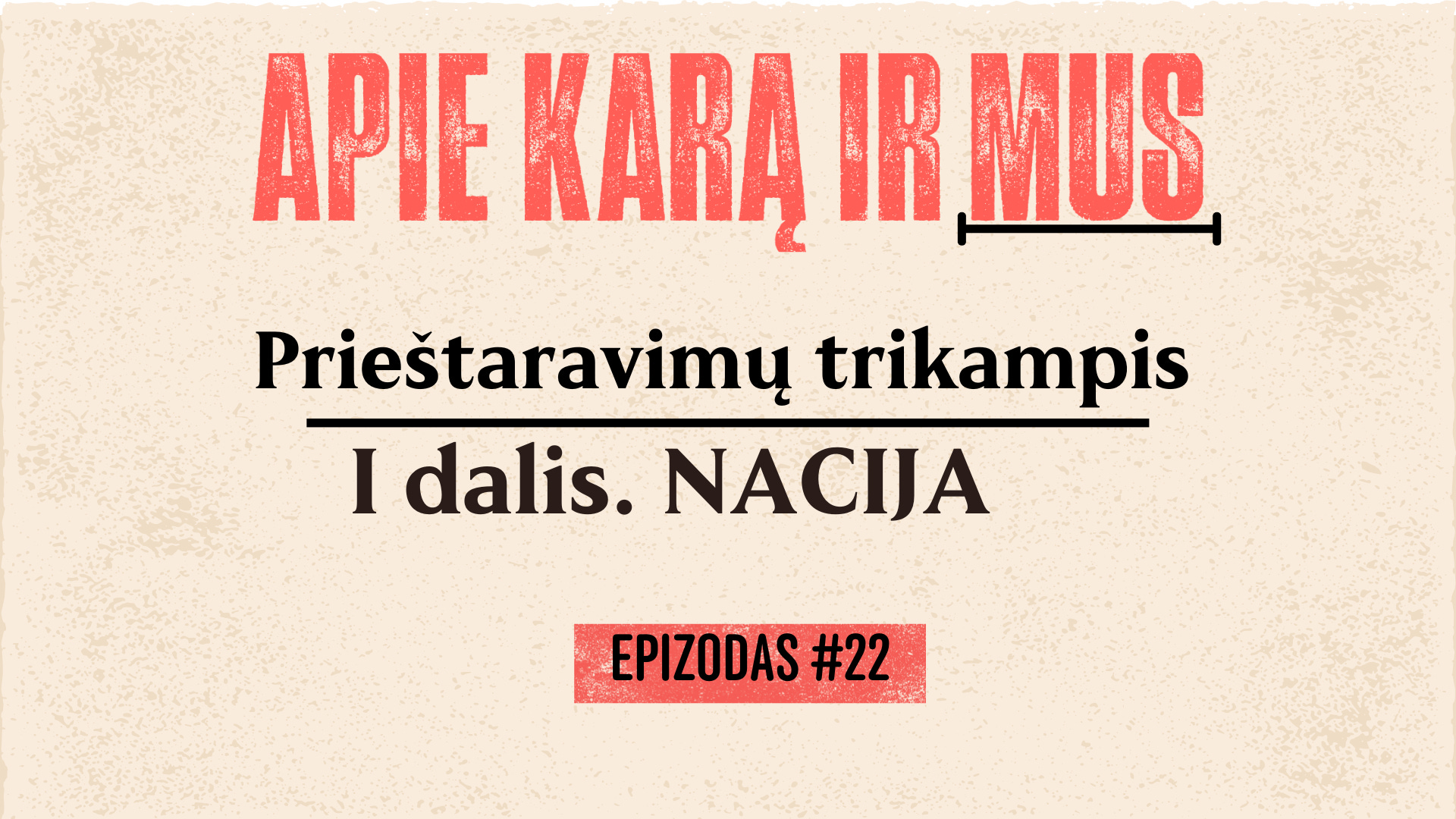 APIE KARĄ IR MUS. #22 Prieštaravimų trikampis. I dalis. NACIJA episode artwork