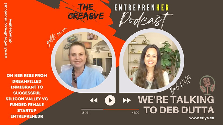S2 E3: Gilli talks with Deb Dutta from Criya on her rise from dream-filled Immigrant to successful Silicon Valley VC Funded Female Startup EntreprenHER