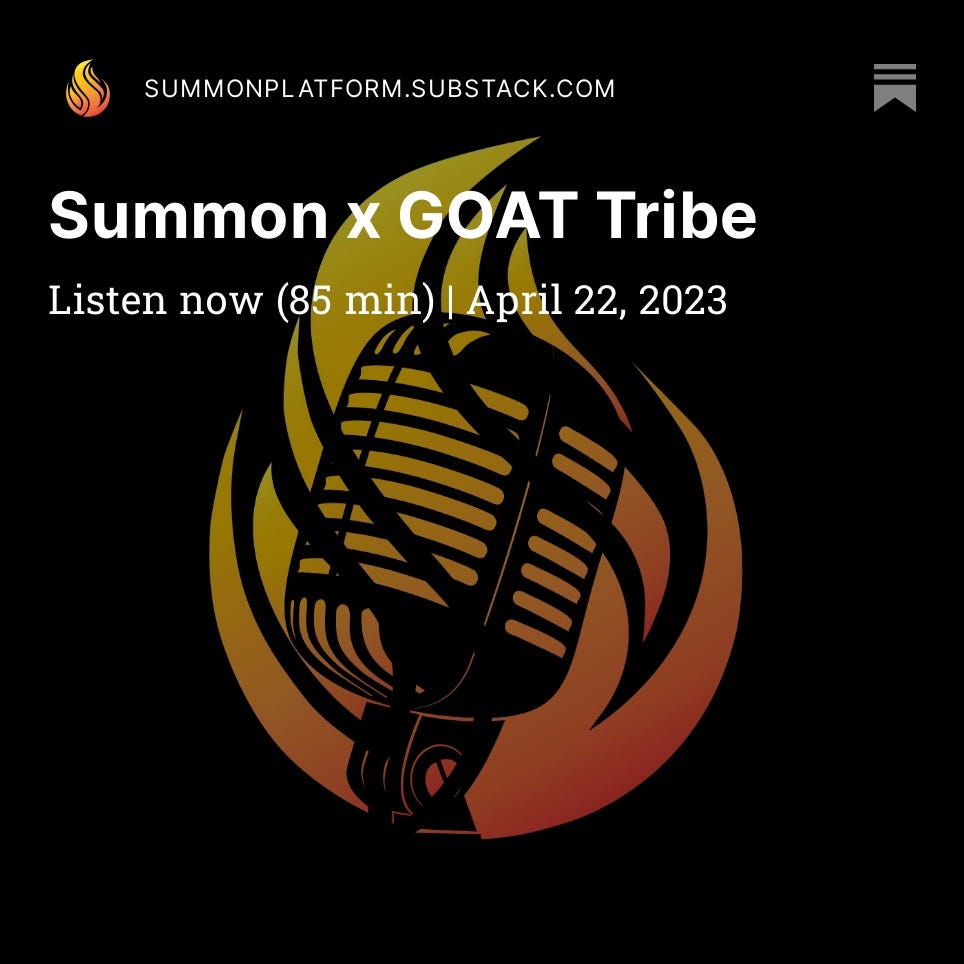 Summon x GOAT Tribe episode artwork