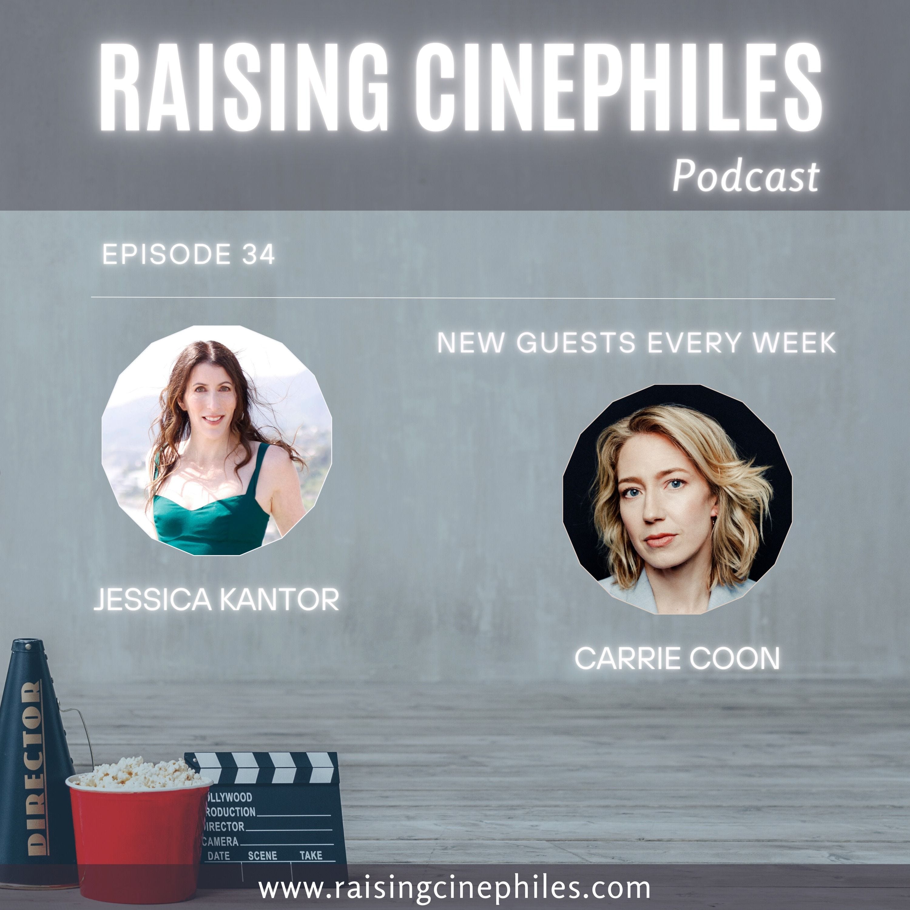 Revisiting Carrie Coon - From watching movies at her grandparents to the Gilded Age — Raising Cinephiles cover