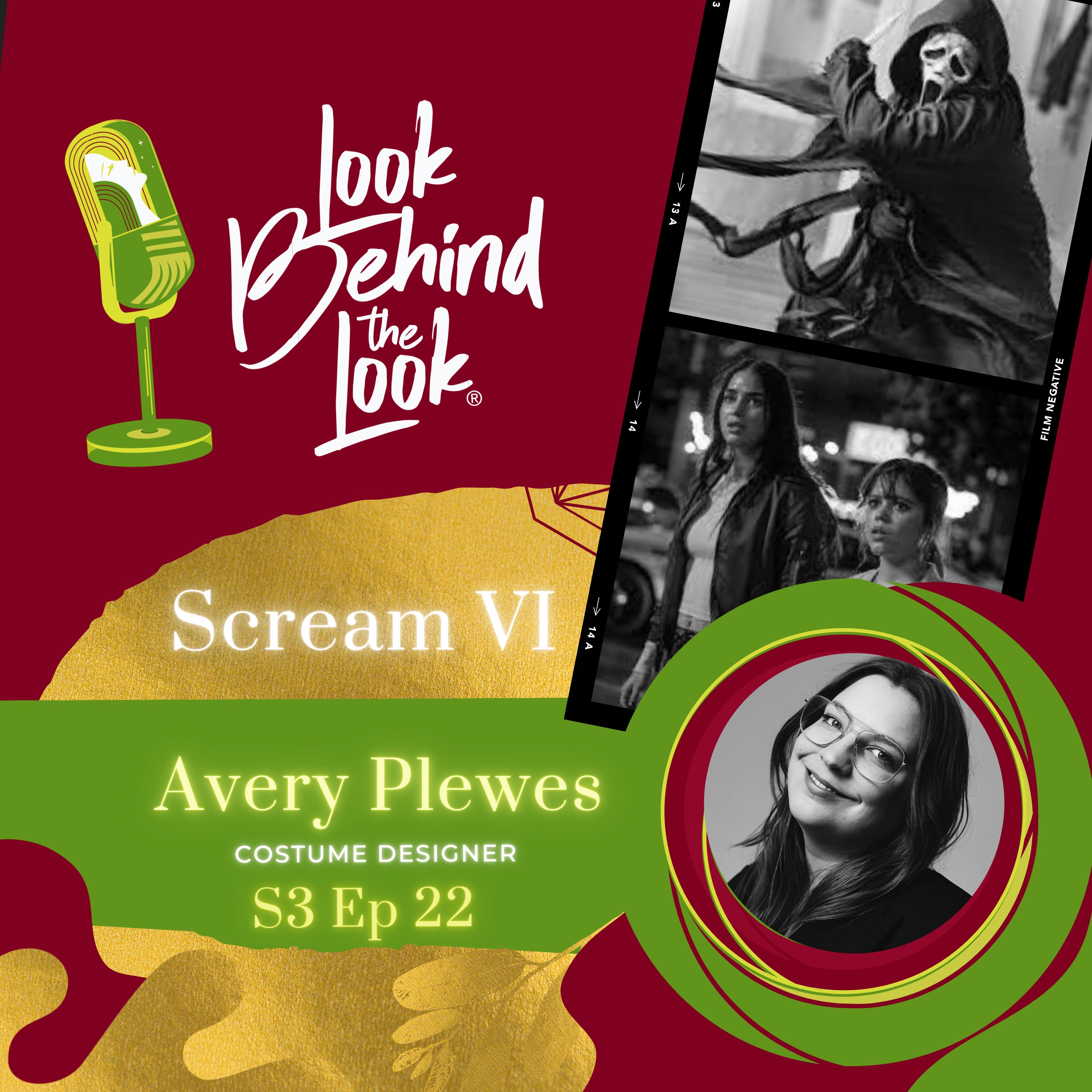 S3 | Ep. 22: Costume Designer Avery Plewes Takes Over Ghostface and the Beloved Franchise in Scream VI. She Talks Cloaks, Glitter, and that Crazy Subway Scene.