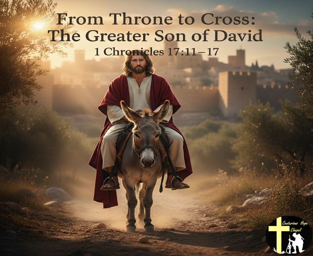 From Throne to Cross: The Greater Son of David – 1 Chronicles 17:11–17 episode artwork