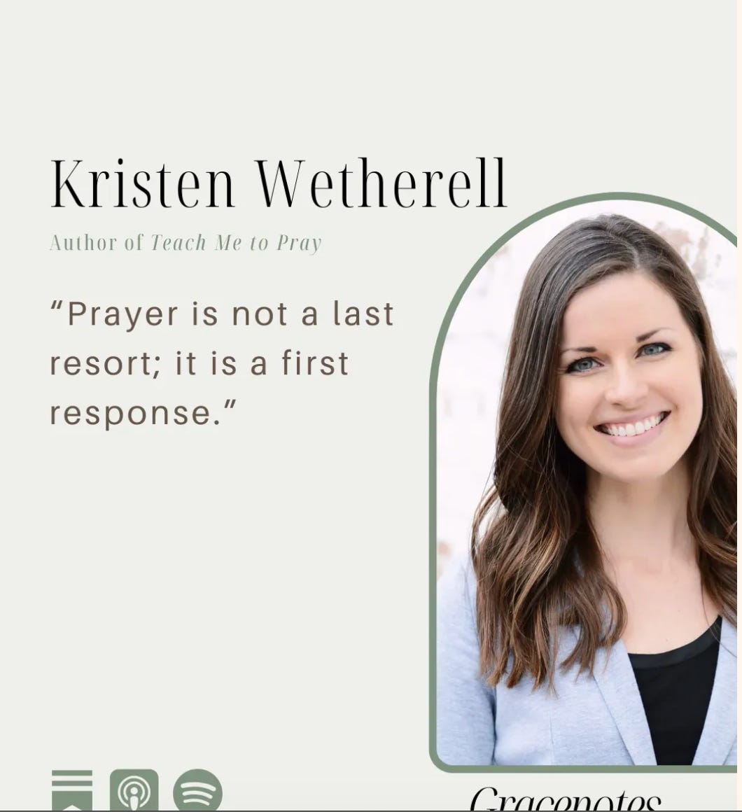 Teaching Kids to Pray: Kristen Wetherell