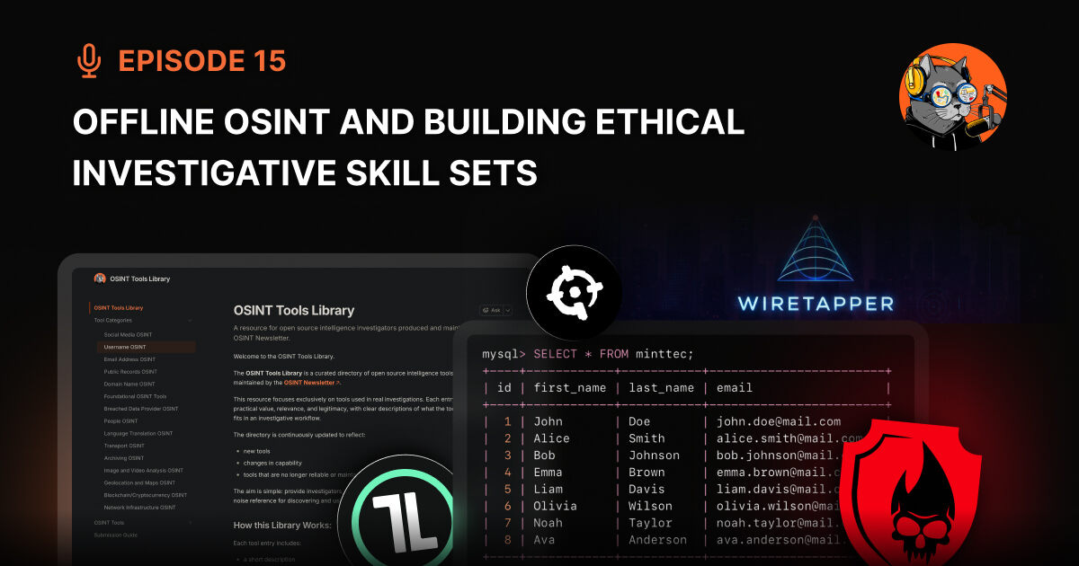Episode 15: Offline OSINT and Building Ethical Investigative Skill Sets