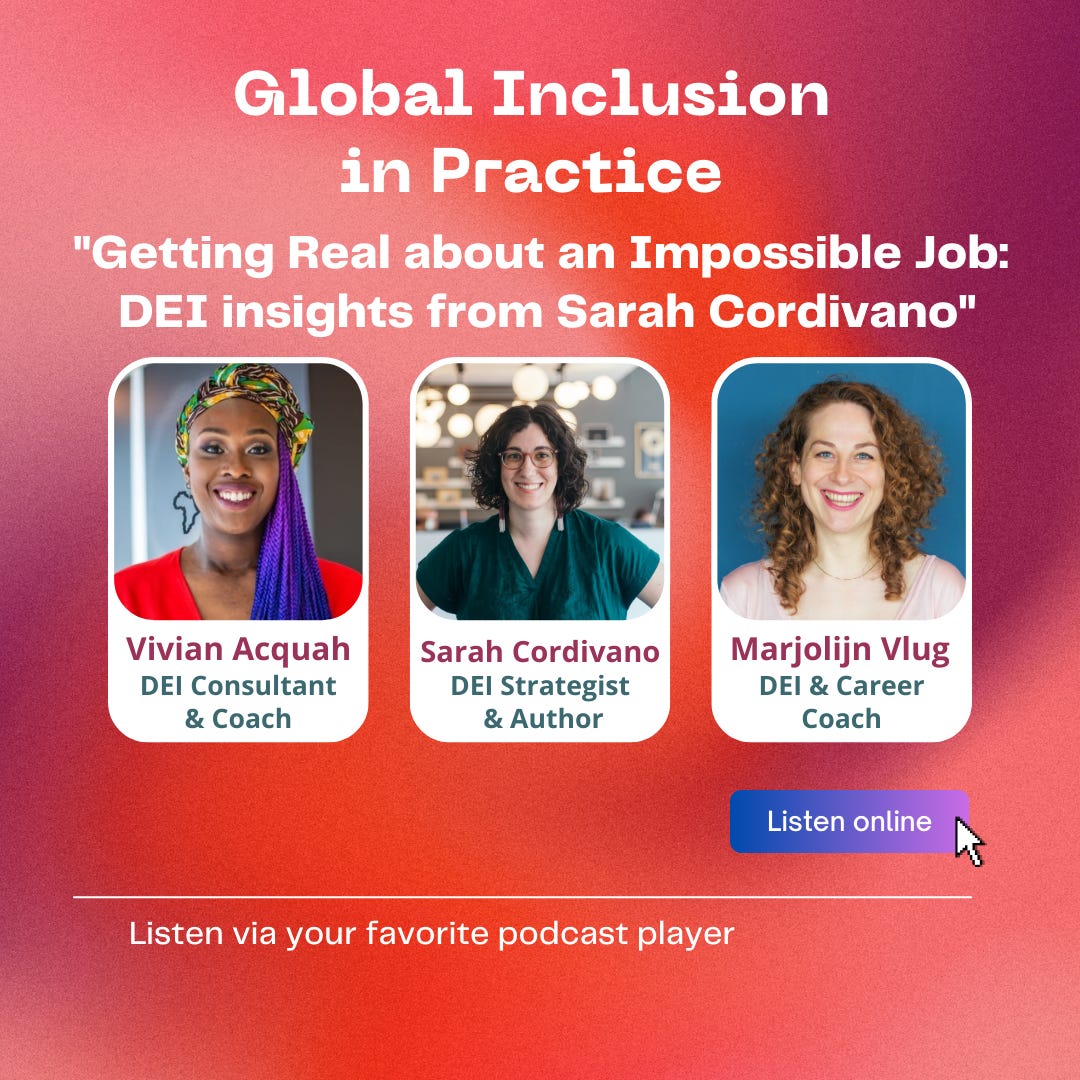 Getting Real about an Impossible Job: DEI insights from Sarah Cordivano
