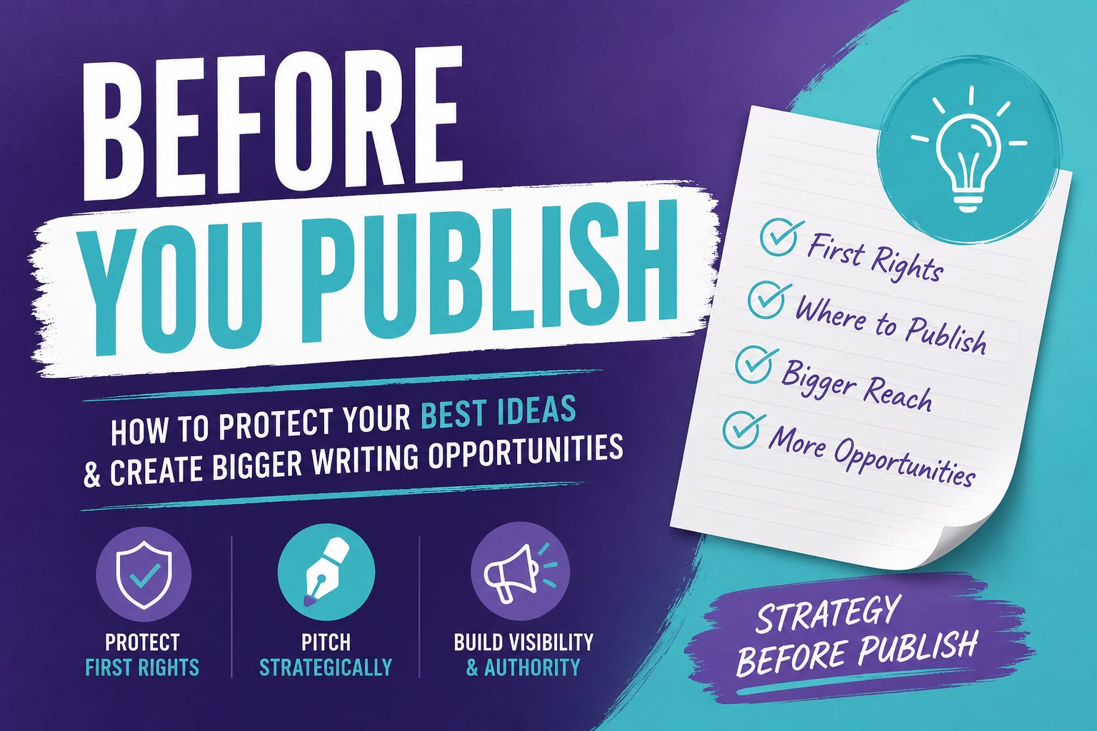 Before You Publish: How to Protect Your Best Ideas and Create Bigger Writing Opportunities episode artwork