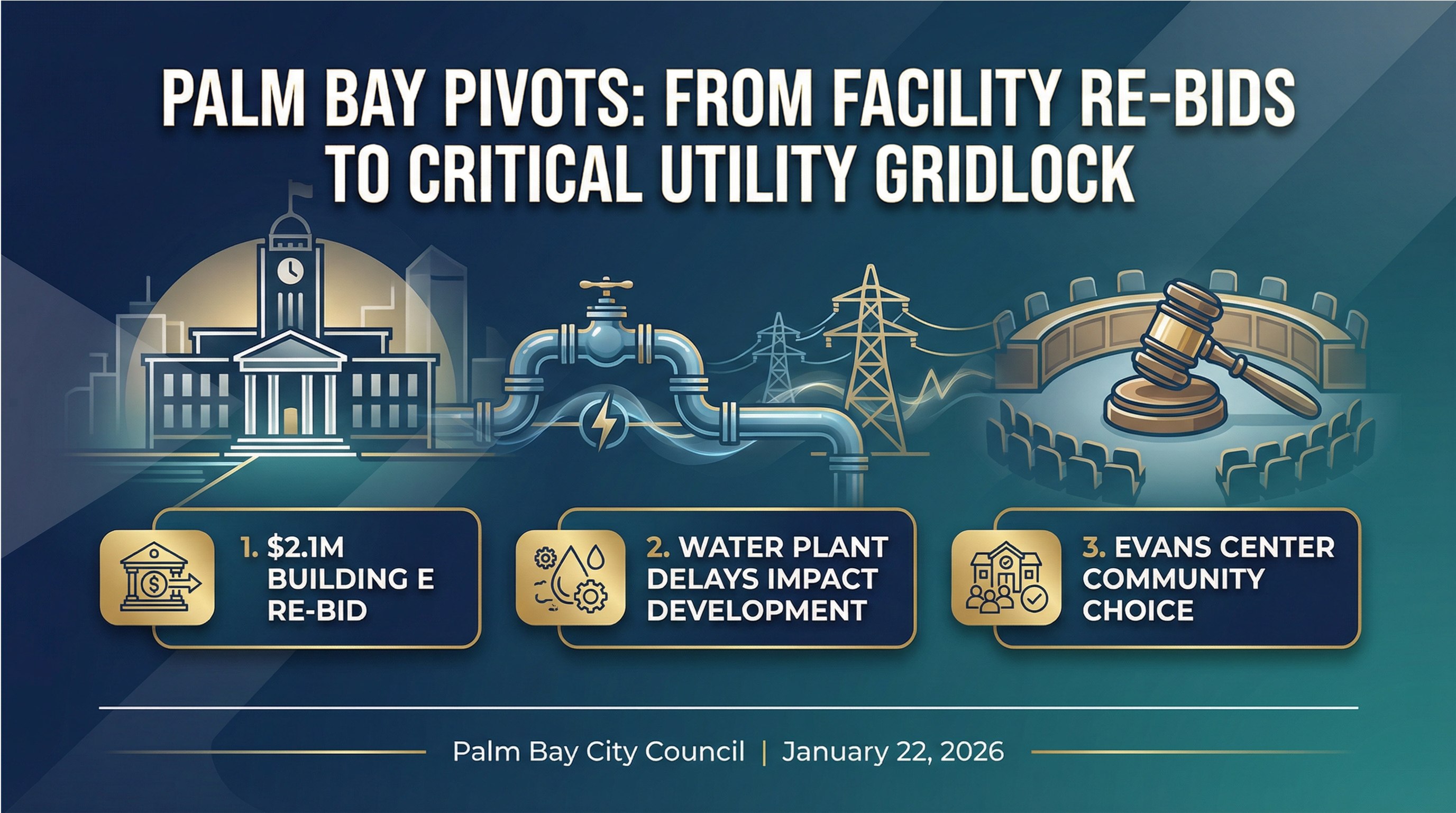 Palm Bay Pivots: From Facility Re-Bids to Critical Utility Gridlock episode artwork