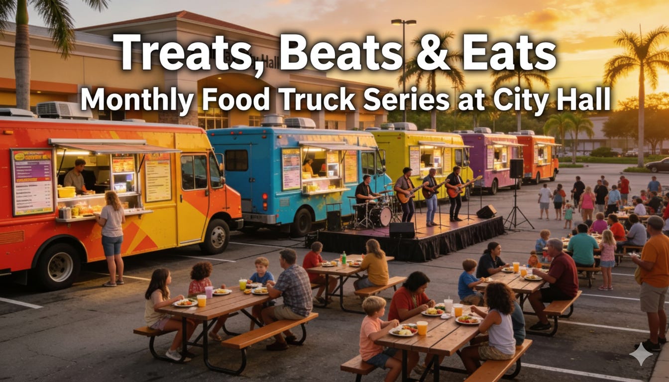 Palm Bay Launches “Treats, Beats & Eats” Monthly Food Truck Series at City Hall episode artwork