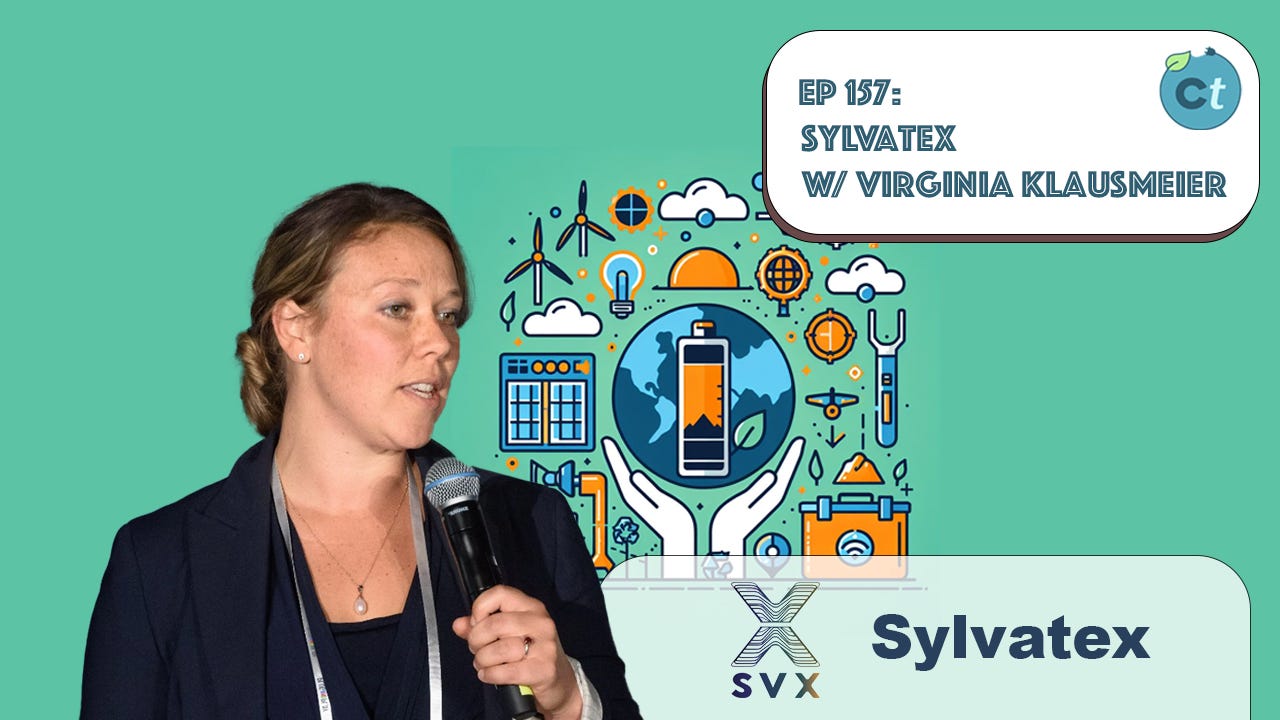 #157 Onshoring Battery Production, Getting to Bankability, Waterless Cathode Materials, & More w/ Virginia Klausmeier (Sylvatex) episode artwork