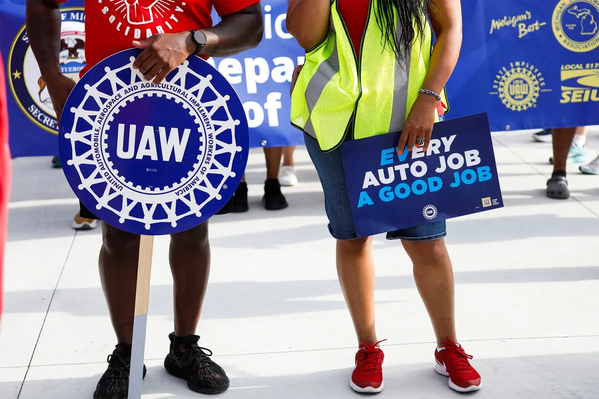 Ep. 77: The UAW's "Stand Up Strike" Shakes the Automotive Industry: A Deep Dive into Demands, Challenges, and the Resilience of Striking Workers episode artwork