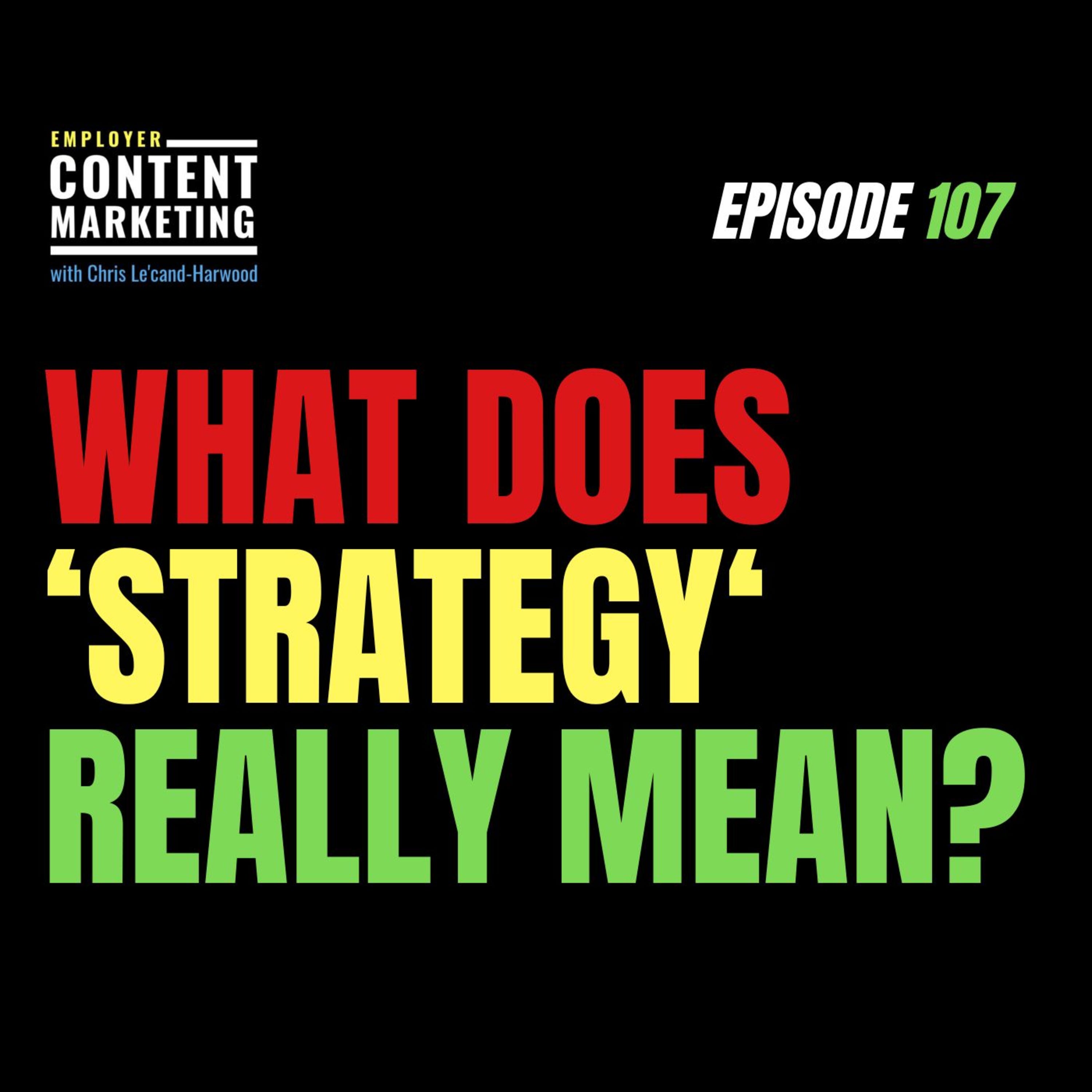 What does “strategy” really mean? episode artwork