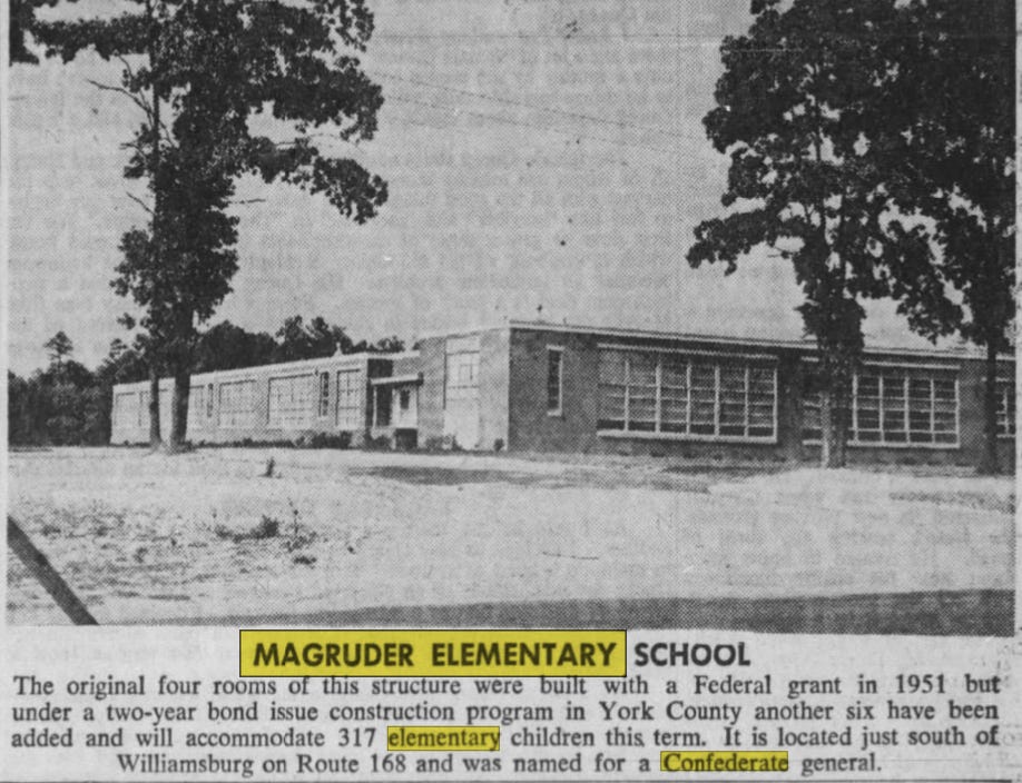 Why "Magruder" Elementary? Why "Magruder" Elementary?