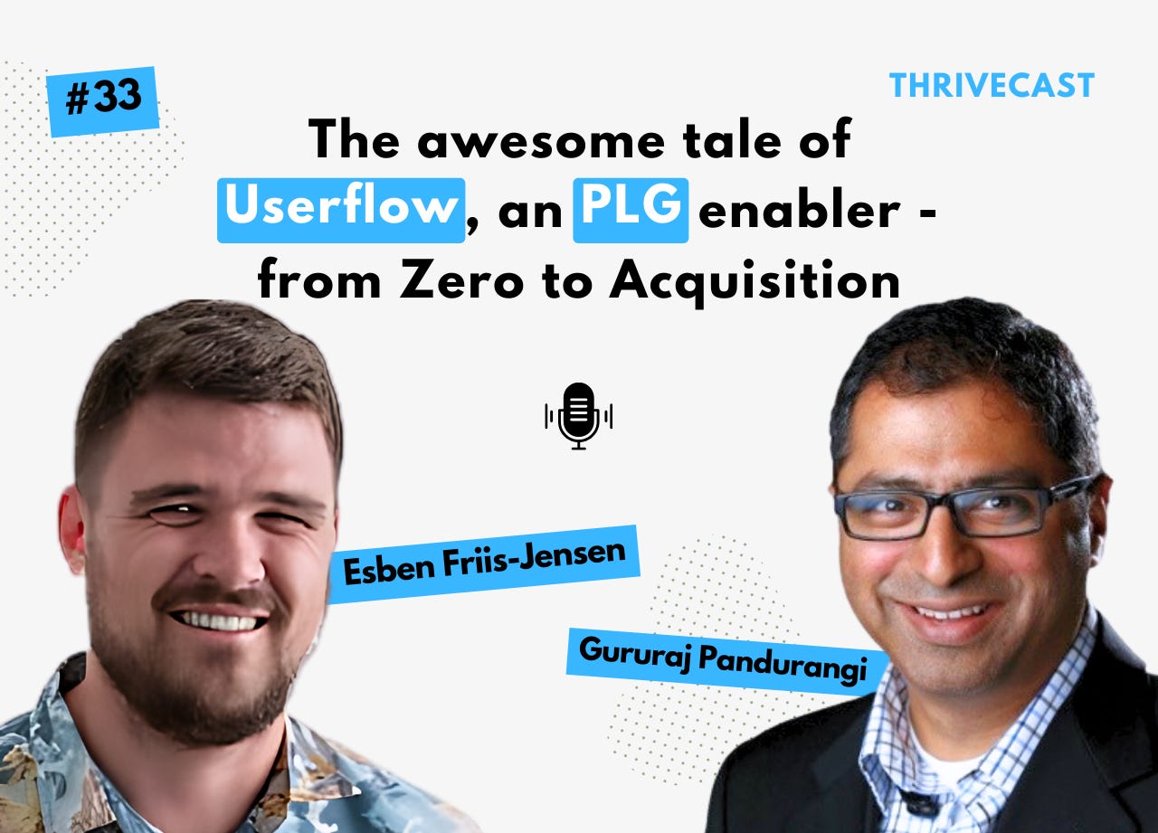 #33 — The awesome tale of Userflow, a PLG enabler - from Zero to Acquisition ft. Esben Friis-Jensen