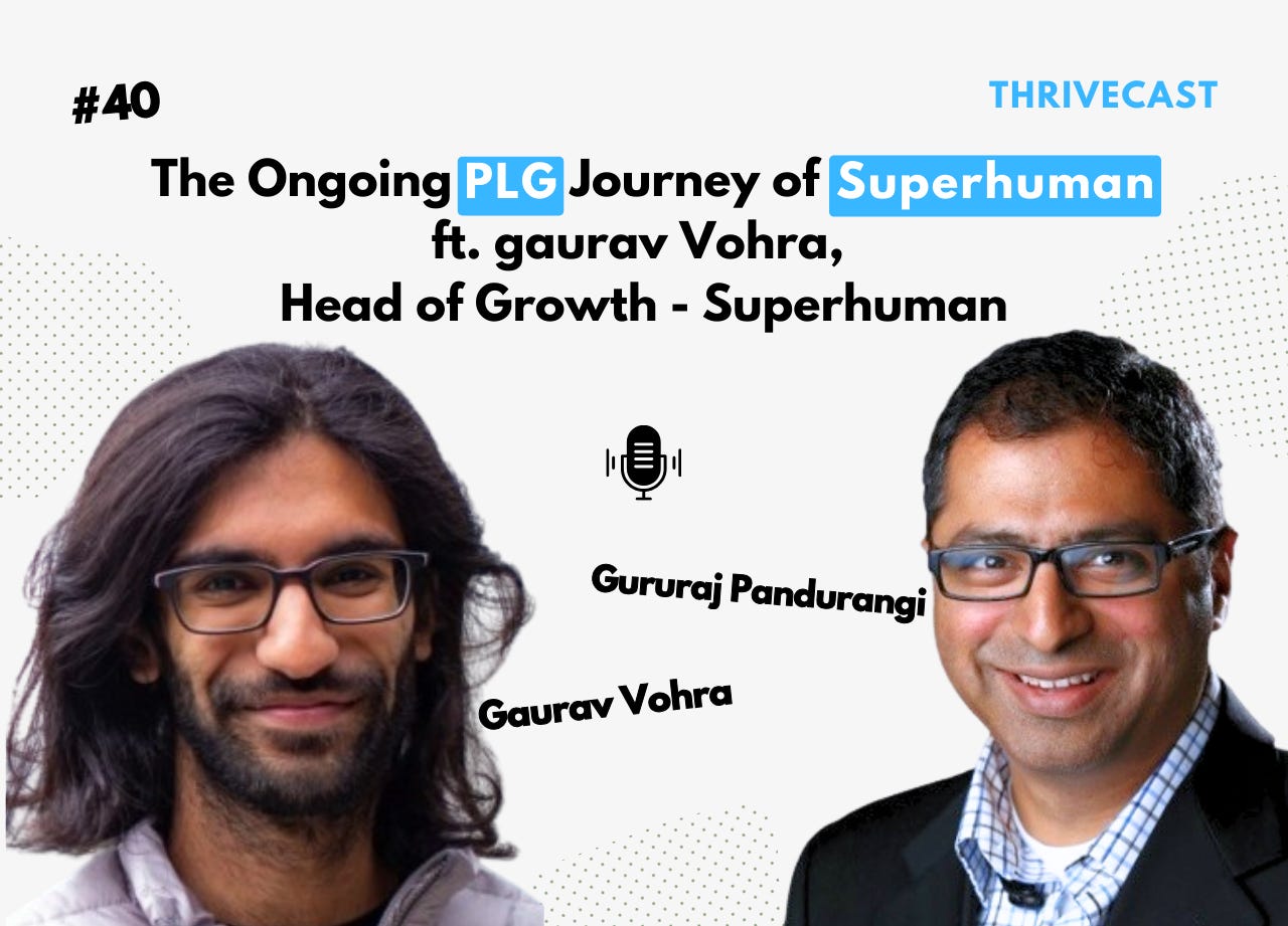 #40 — The ongoing PLG journey of Superhuman, ft Gaurav Vohra, Head of Growth