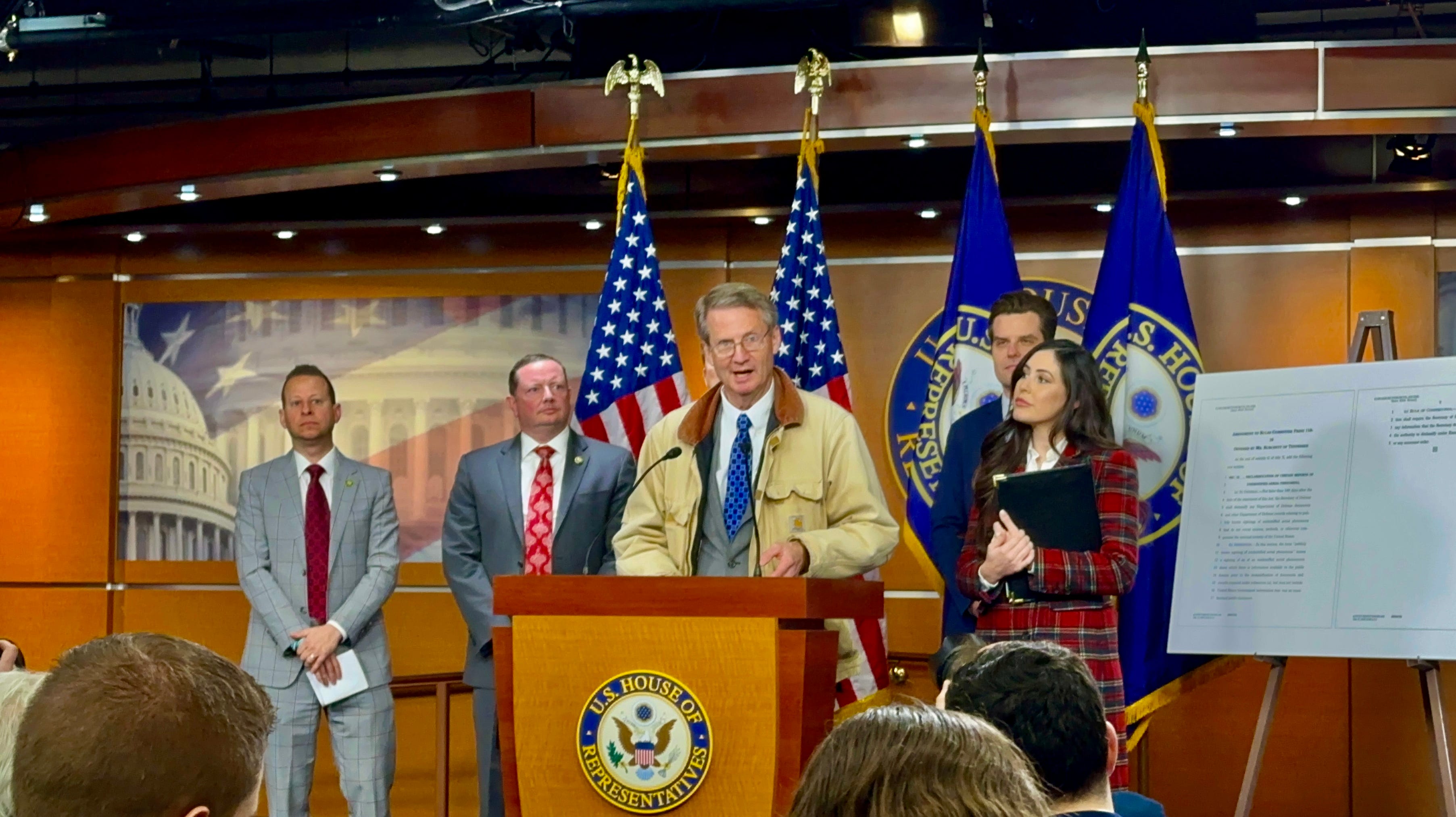 (RAW AUDIO) Congressional UAP Caucus Presser, Nov. 30, 2023 (dirty version)  episode artwork