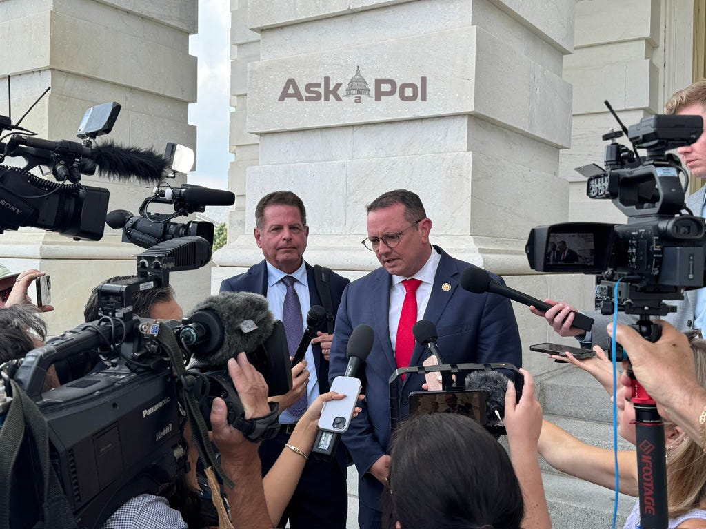 “He’s a patriot," Rep. Burlison dismisses efforts to "besmirch" David Grusch, "discredit me" episode artwork