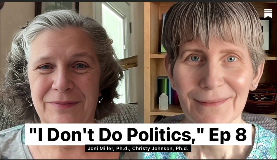 "I Don't Do Politics," Ep 8 of Evolving Democracy episode artwork