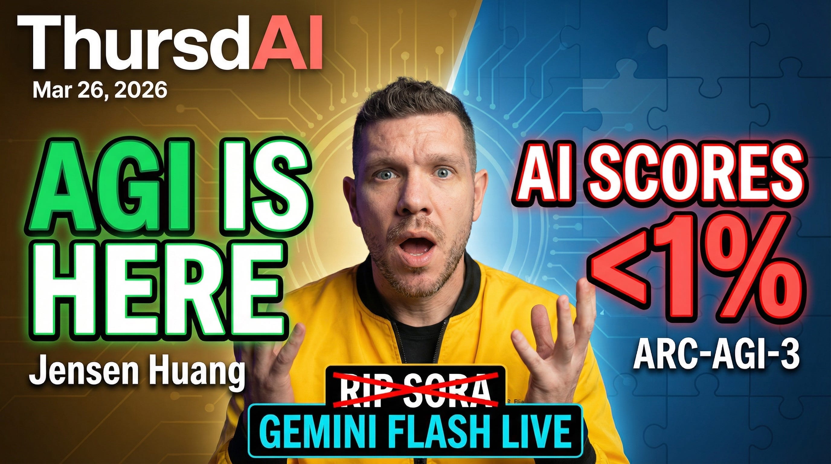 AGI is here? Jensen says yes, ARC-AGI-3 says AI scores under 1%